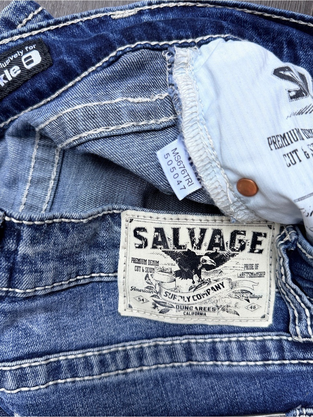 Salvage Supply Company Havoc Straight Slim Jeans 32x32 - Picture 9 of 12